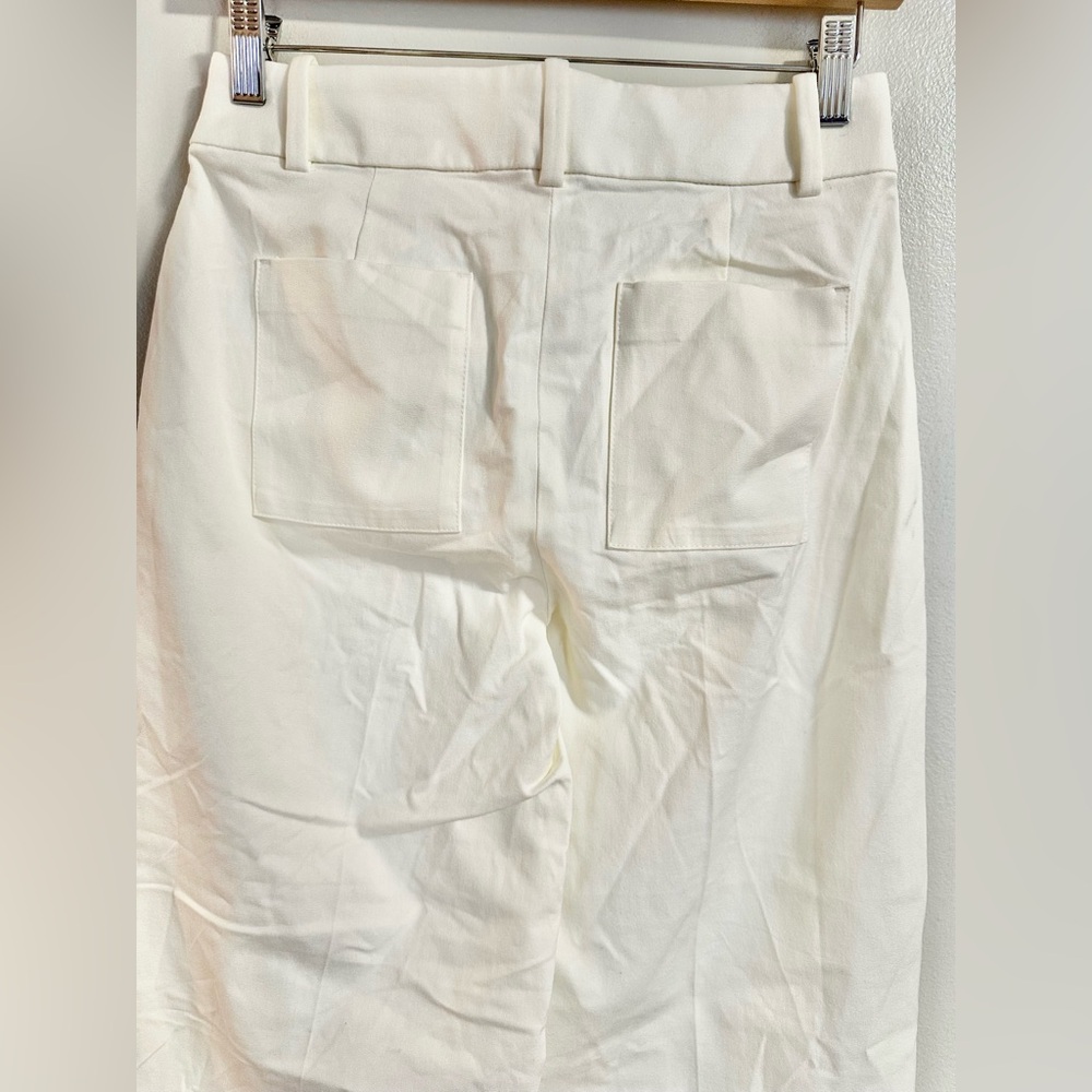 J. Crew Sydney wide-leg pant in bi-stretch cotton blend in Ivory size 0. NWT - Picture 8 of 11